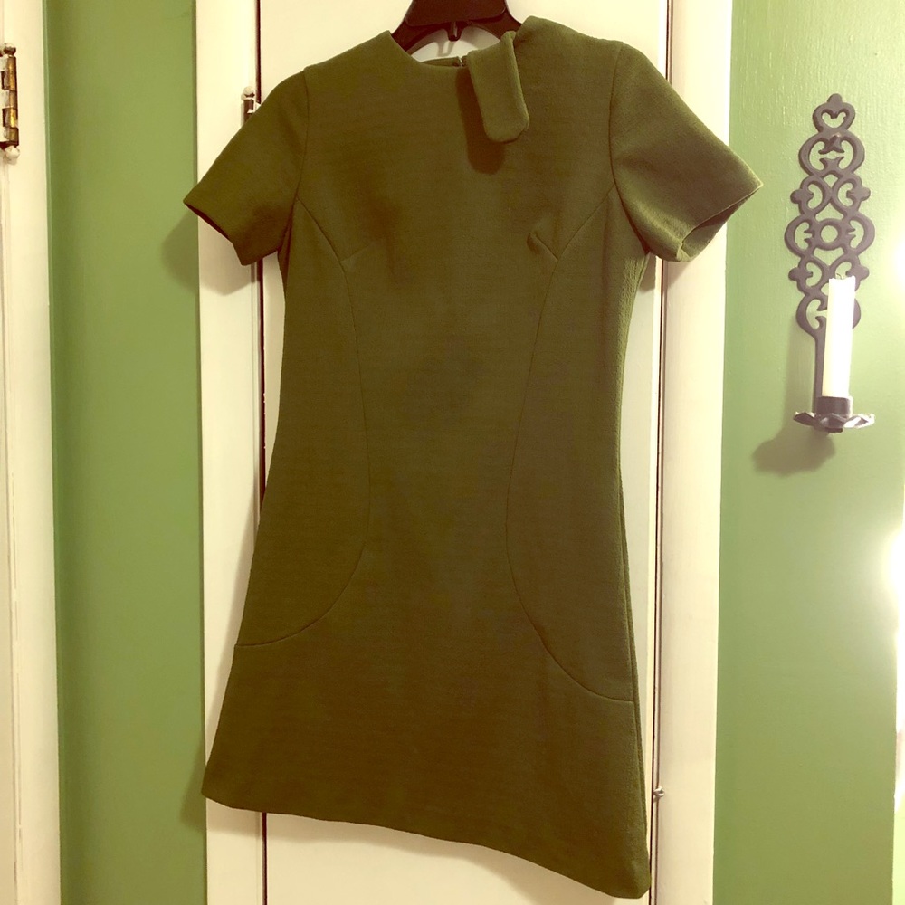 Olive Green Vintage Dress
